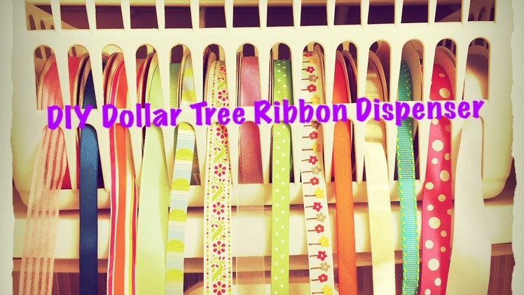 DIY Dollar Tree Ribbon Dispenser for $2 - Quick and Easy