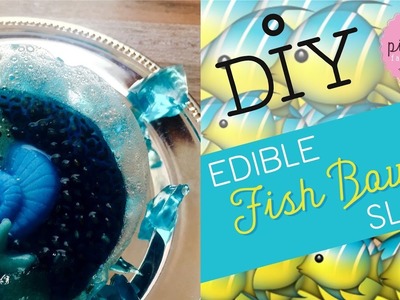 DIY: Edible FISHBOWL Slime | Pink Pie Factory | Lara-Marie | Fondant shells & tasty fish glass bowl