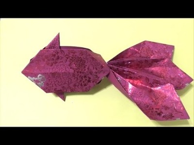 Easy Origami Tutorial CNY Red Packet Gold Fish 简单手工折纸红包金鱼.簡単折り紙红包金鱼 です