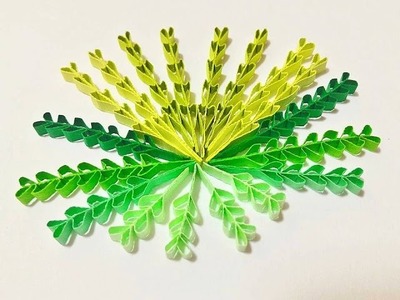 Heart shape quilling leaves tutorial