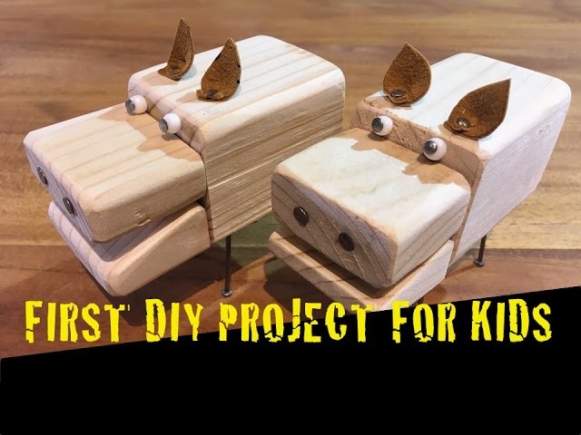 HOW KIDS manufactures BEST WOODEN PIGGY TOY. FUN PROJECT FOR KIDS. First awesome easy woodwork DIY.