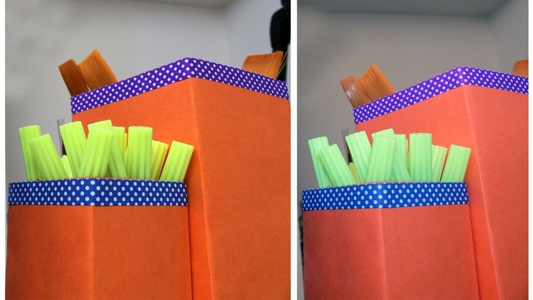 How to Create Pen Holder Using Chart Paper || Easy Tutorials || Paper Art || Kala Krafts