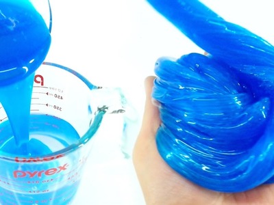 Making Blue Colors Shampoo Slime! Contact Lens Solution Slime DIY | Easy Learn | ASMR
