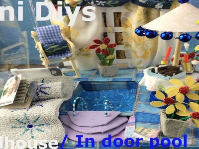 Mini Awesomediydollcraft DIY DollHouse Cute Miniature Kit. Indoor Pool