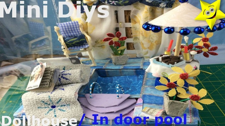 Mini Awesomediydollcraft DIY DollHouse Cute Miniature Kit. Indoor Pool