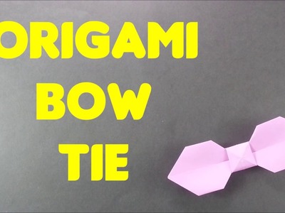 Origami Bow Tie - Easy Step By Step Origami Ribbon Tutorial for Beginners - Father's Day Necktie