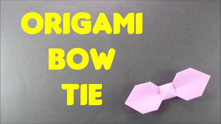 Origami Bow Tie - Easy Step By Step Origami Ribbon Tutorial for Beginners - Father's Day Necktie