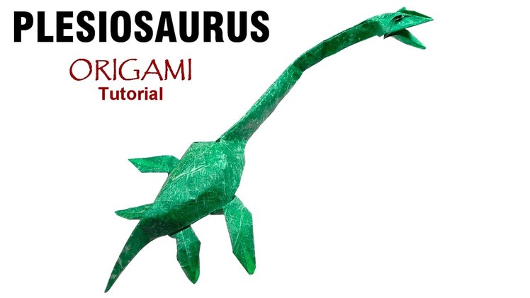 Origami Plesiosaurus tutorial (Satoshi Kamiya) 折り紙  プレシオサウルス  оригами учебник  плезиозавр