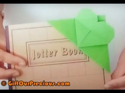 Simple Origami Heart Page Corner Bookmark - Simple and Easy Paper Art Crafts for Ki