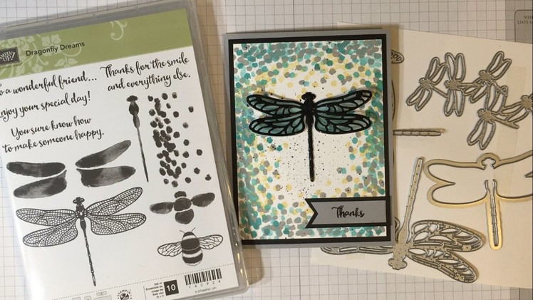 Stampin' Up! Dragonfly Dreams Artistic Handmade Thank You Card
