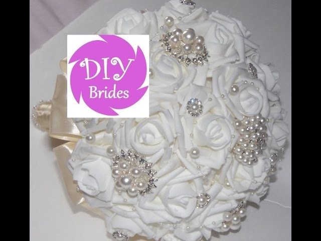 #1 DIY Brides Make Your own  Brooch Bouquet Fabric Flowers Kit Under $50