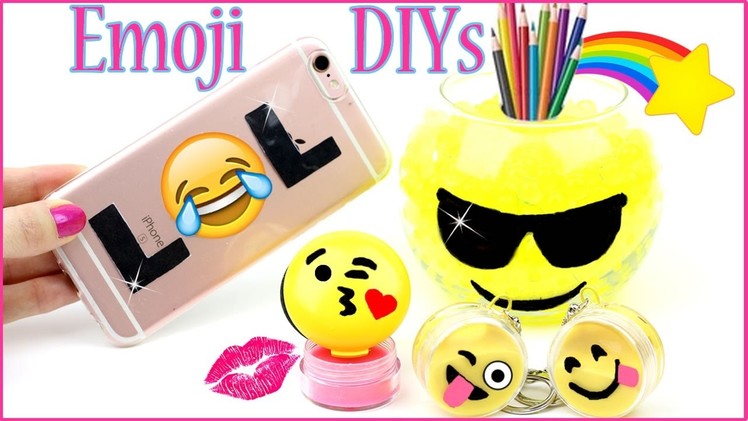 5 DIY Emoji Projects YOU NEED TO TRY! Phone Case, Lip Balm, Mini Slime, Room Decor & Orbeez DIYs