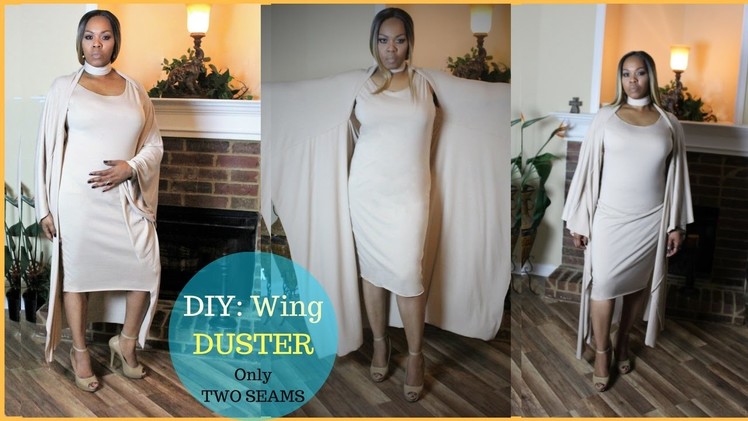 DIY: Bat Wing. Butterfly Wing DUSTER, Only Two Seams