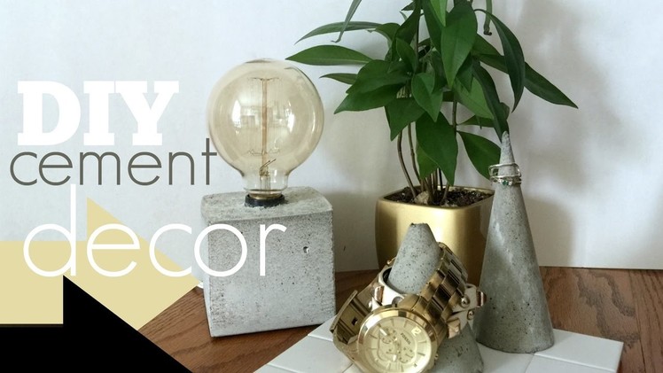 DIY Cement Decor | Lamp & Jewellery Stands
