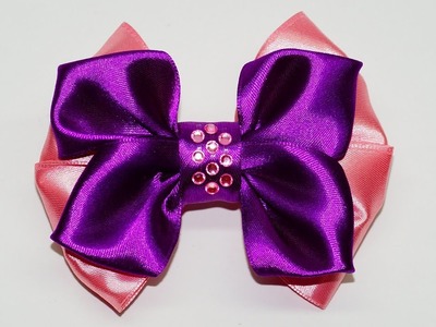DIY crafts How to Make Simple Easy Bow. Ribbon Hair Bow Tutorial. DIY ribbon bow. Julia DIY