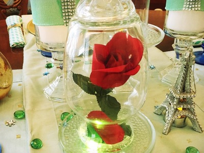 DIY Dollar Tree Beauty & the Beast Forever Rose with Light for less than $5