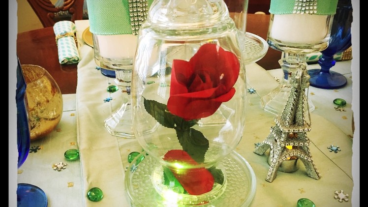 DIY Dollar Tree Beauty & the Beast Forever Rose with Light for less than $5