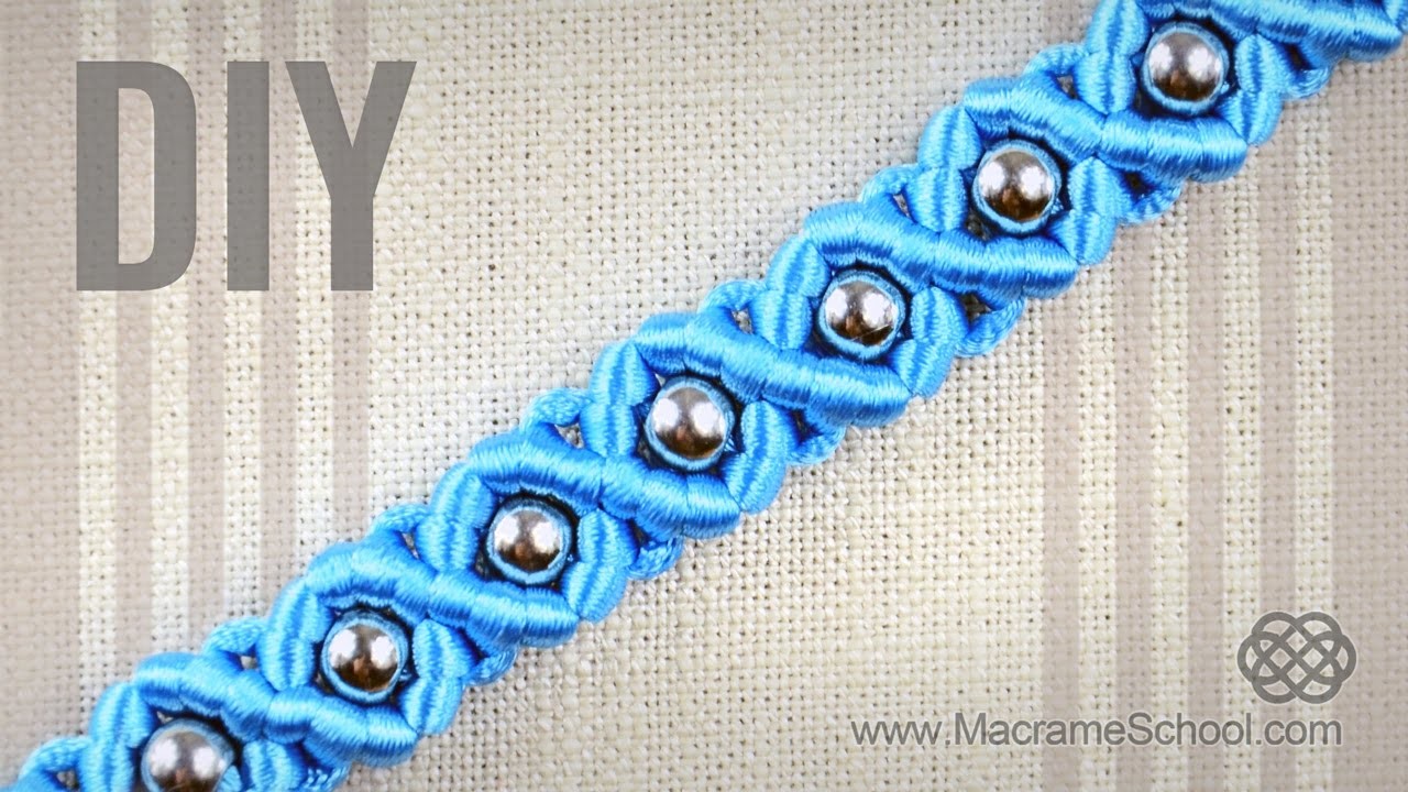 DIY Easy Macramé Eternal Wave Bracelet with Beads, Tutorial