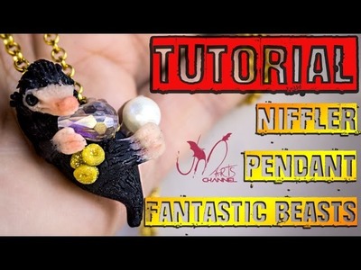DIY FANTASTIC BEASTS AND WHERE TO FIND THEM - How to do a Niffler Pendant with clay - tutorial Fimo