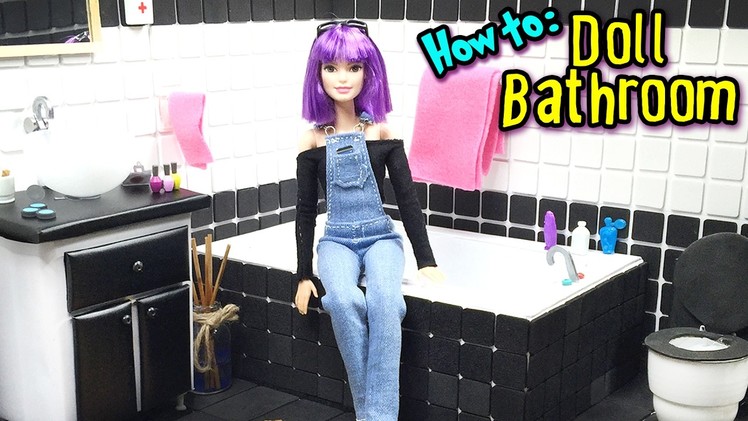 DIY - How to Make: Doll Bathroom - DIY Dollhouse Tutorial - Making Kids Toys
