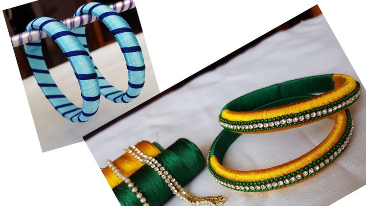 DIY | making of simple silk thread bangles | simple and easy