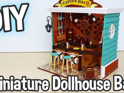 DIY Miniature Bar Dollhouse Kit Pub Restaurant Shop with Working Lights!. Relaxing Crafts