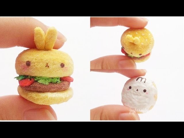 DIY molang burger and donut squishy ♥ | homemade squishy tutorial