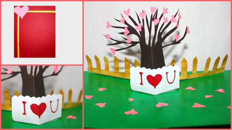 DIY Pop Up Love Tree Greeting Card + Giveaway | Valentine's Day Card | Saminspire