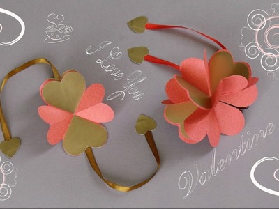 DIY - VALENTINE HEART FLOWER MINI ALBUM - TUTORIAL. VALENTINE'S DAY POP UP CARD. GIFT IDEAS