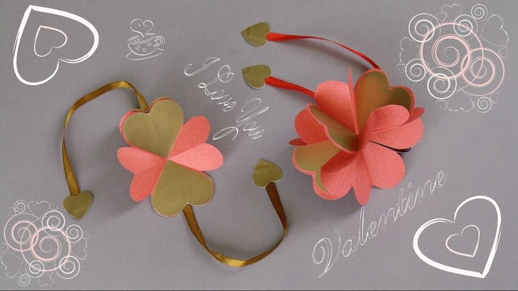 DIY - VALENTINE HEART FLOWER MINI ALBUM - TUTORIAL. VALENTINE'S DAY POP UP CARD. GIFT IDEAS