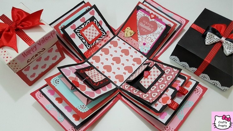 DIY Valentine's day gift.Explosion Box Tutorial. DIY Explosion Box.How to Make Explosion Box