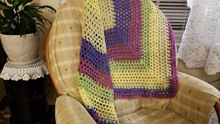 Easy Crocheted Lacy Shawl Tutorial