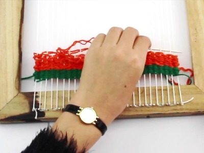 Easy DIY.Tuto Weave a Rug - Tisser un tapis - Tissage en laine - How to weave a handmade carpet