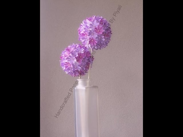 Easy Paper Flower DIY Hydrangea gift kids school holiday craft home decor