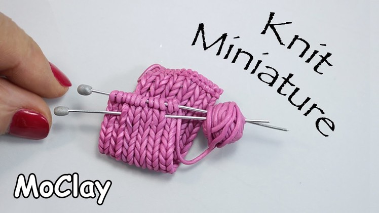 How to make a brooch with a faux knit miniature - DIY tutorial