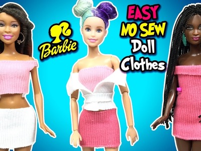 How to Make Easy No Sew Doll Clothes for Barbie - DIY Pinterest Crafts - Making Kids Toys