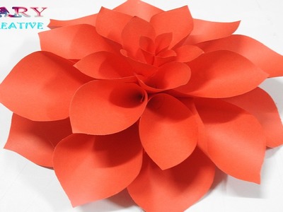 Mary Creative - Origami#14 | Paper Dahlia flower | diy dahlia flower Tutorial