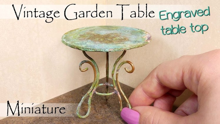 Miniature Vintage Garden Table Tutorial. DIY Dollhouse Furniture. SugarCharmShop