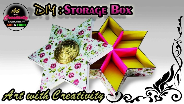 Multi Storage box | Star shape | Best out of Waste | Art with Creativity 135
