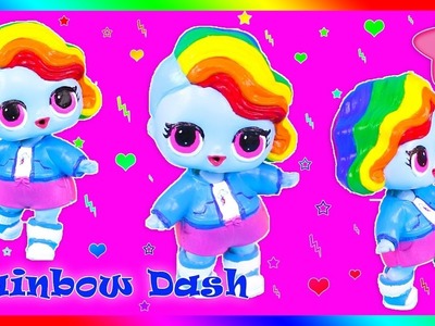 Rainbow Dash Custom LOL Surprise Doll My Little Pony DIY Toy Tutorial How To