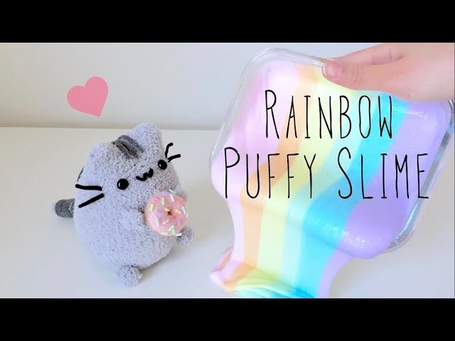 Rainbow Puffy Slime DIY Unicorn Turd