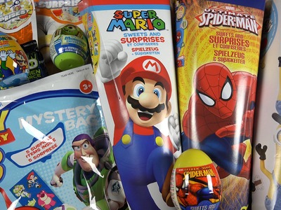 SCHOOL CANDY CONE - Toy Story Minions Ben 10 Super Mario Monster Ink Spider-Man Surprise Eggs Bag