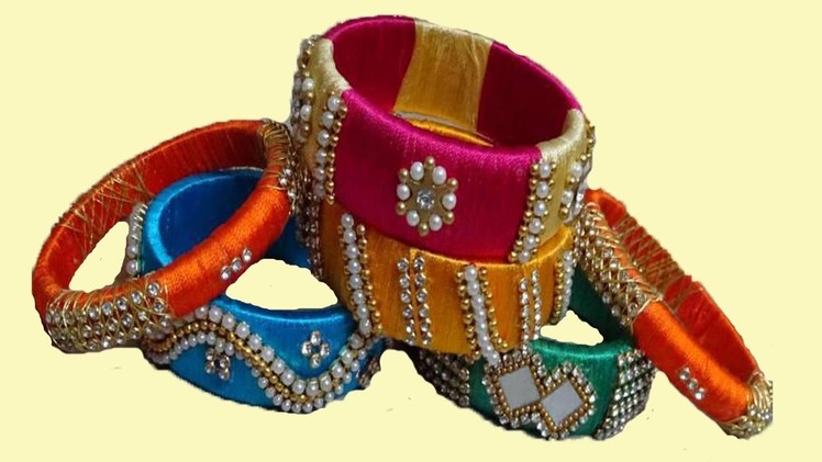 Amazing Fancy Designer Silk Thread Brindal Chuda Bangles Making at Home | Jewelry Bangles Collection