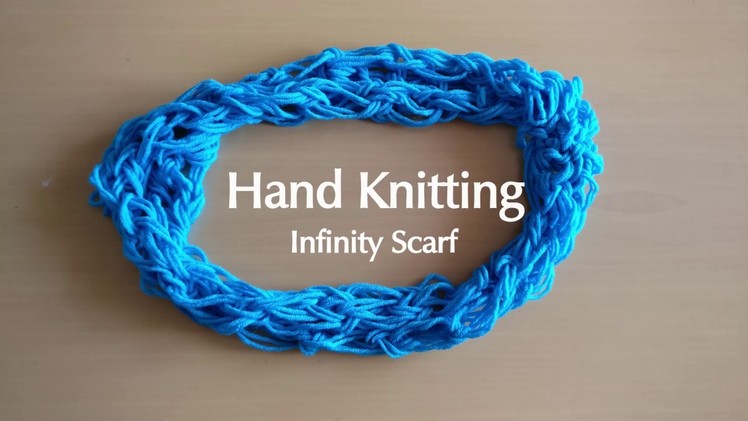 Arm Knitting an Infinity Scarf Super easy! (beginners.kids friendly)