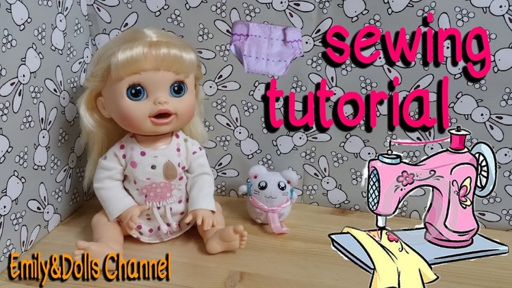 Baby Alive Doll Cloth Diaper Sewing Tutorial (It can actually absorb water!Just like a REAL diaper!)