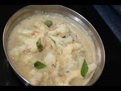 Cauliflower kurma - How to make simple kurma - Gobi coconut curry