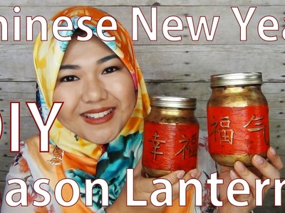 DIY Chinese New Year Ornaments Part 3: Mason Jar Lantern | SweetAz DIY