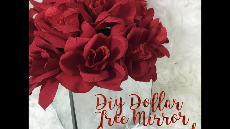 DIY Dollar Tree Mirror Box Floral Arrangement
