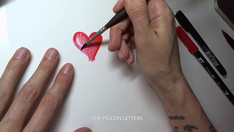 DIY Hand Lettered Heart Balloon | Valentine's Day Card Handmade Idea