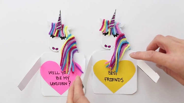 DIY Paper Unicorn Love Cards